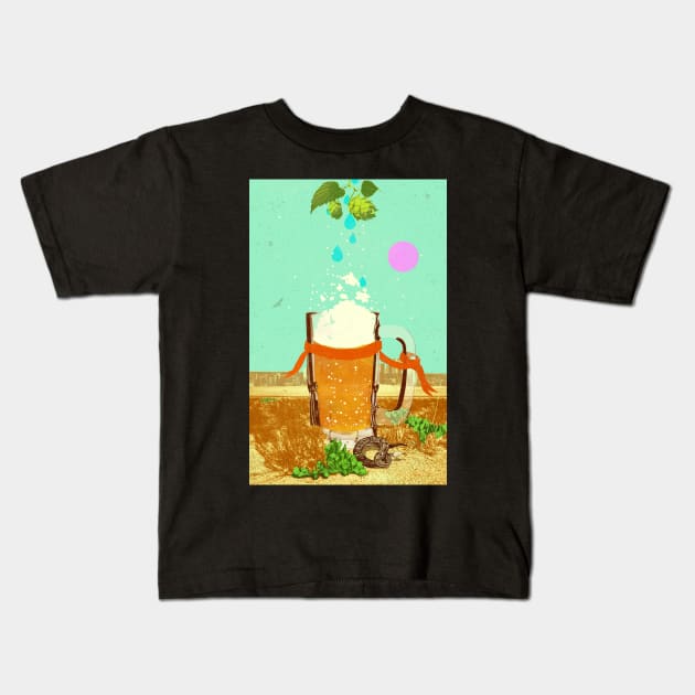 DESERT BEER Kids T-Shirt by Showdeer